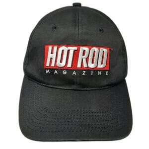 Hot Rod Magazine Automotive Baseball Cap Black OSFM Strapback Cotton Hat Racing